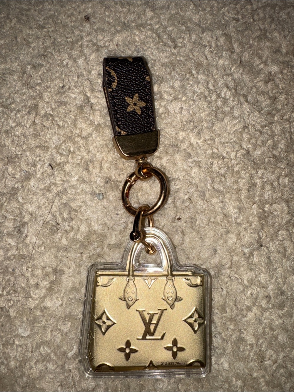 Gold Tote Key Holder /bagCharm